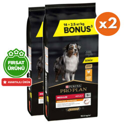 Pro Plan Medium Tavuklu Orta Irk Köpek Maması 14 + 2,5 Kg (Toplam 16,5 Kg) x 2 Adet - Pro Plan