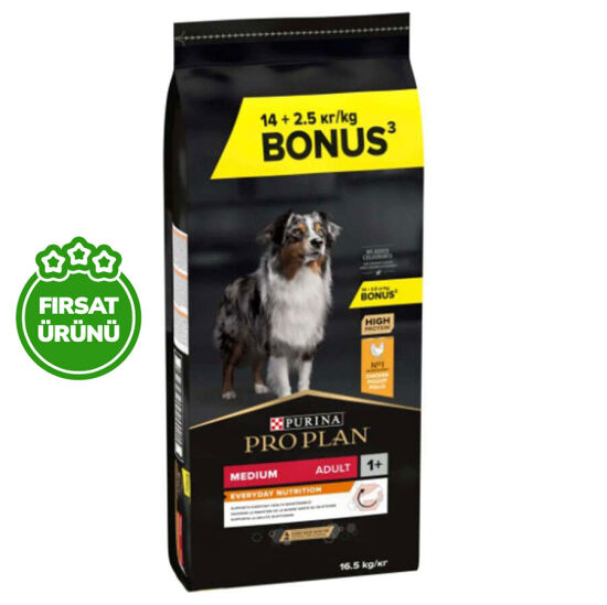 Pro Plan Medium Tavuklu Orta Irk Köpek Maması 14 + 2,5 Kg (Toplam 16,5 Kg) x 2 Adet - 2