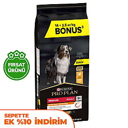 Pro Plan Medium Tavuklu Orta Irk Köpek Maması 14 + 2,5 Kg (Toplam 16,5 Kg) - Pro Plan