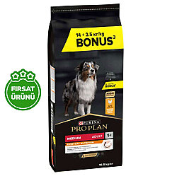 Pro Plan Medium Tavuklu Orta Irk Köpek Maması 14 + 2,5 Kg (Toplam 16,5 Kg) + 3 Adet Pro Plan Konserve 400 Gr - 3