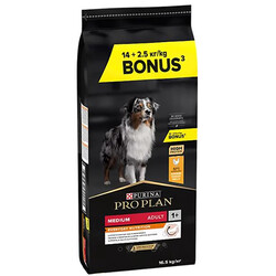 Pro Plan - Pro Plan Medium Tavuklu Orta Irk Köpek Maması 14 + 2,5 Kg (Toplam 16,5 Kg) + Temizlik Mendili