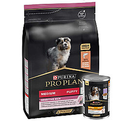 Pro Plan Medium Orta Irk Somon Yavru Köpek Maması 3 Kg + Pro Plan Konserve 400 Gr - Pro Plan
