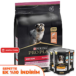Pro Plan Medium Orta Irk Somon Yavru Köpek Maması 3 Kg + 3 Adet Pro Plan Konserve 400 Gr - Pro Plan