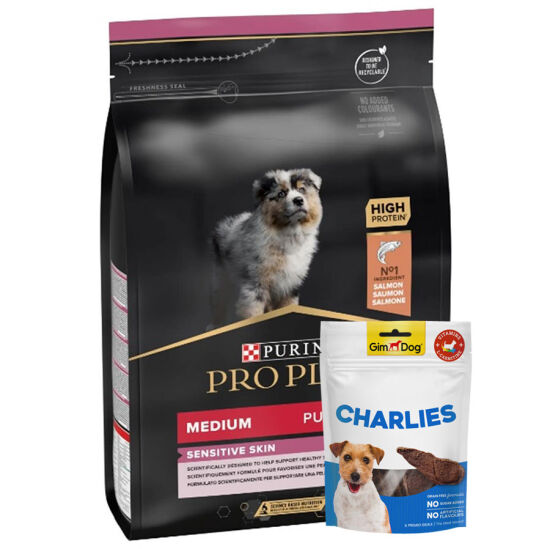 Pro Plan Medium Orta Irk Somon Yavru Köpek Maması 3 Kg + Gimdog 70 Gr Köpek Ödülü - 1