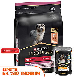 Pro Plan Medium Orta Irk Somon Yavru Köpek Maması 3 Kg + Pro Plan Konserve 400 Gr - Pro Plan