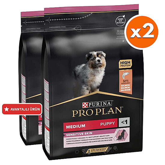 Pro Plan Medium Orta Irk Somon Yavru Köpek Maması 3 Kg x 2 Adet - 1
