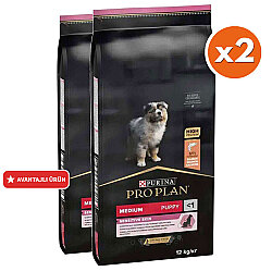 Pro Plan Medium Orta Irk Somonlu Yavru Köpek Maması 12 Kg x 2 Adet - Pro Plan