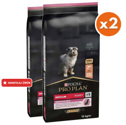 Pro Plan Medium Orta Irk Somonlu Yavru Köpek Maması 12 Kg x 2 Adet - 1