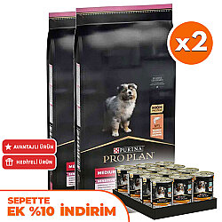 Pro Plan Medium Orta Irk Somonlu Yavru Köpek Maması 12 Kg x 2 Adet + 12 Adet Pro Plan Konserve - Pro Plan