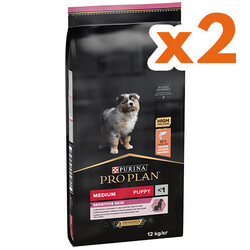 Pro Plan - Pro Plan Medium Orta Irk Somonlu Yavru Köpek Maması 12 Kg x 2 Adet