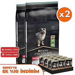 Pro Plan Medium Puppy Kuzu Etli Yavru Köpek Maması 12 Kg x 2 Adet + 12 Adet Pro Plan Konserve - Pro Plan