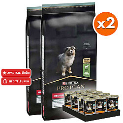 Pro Plan Medium Puppy Kuzu Etli Yavru Köpek Maması 12 Kg x 2 Adet + 12 Adet Pro Plan Konserve - Pro Plan