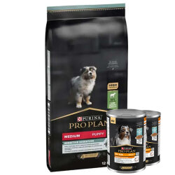 Pro Plan Medium Puppy Kuzu Etli Yavru Köpek Maması 12 Kg + 2 Adet Köpek Konservesi 400 Gr - Pro Plan