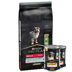 Pro Plan Medium Puppy Kuzu Etli Yavru Köpek Maması 12 Kg + 2 Adet Pro Plan Konserve 400 Gr - Pro Plan