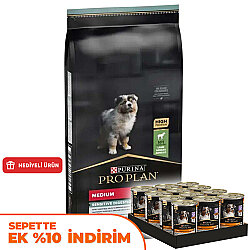Pro Plan Medium Puppy Kuzu Etli Yavru Köpek Maması 12 Kg + 12 Adet Pro Plan Konserve 400 Gr - Pro Plan
