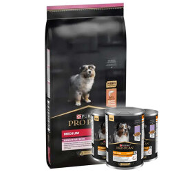 Pro Plan Medium Orta Irk Somonlu Yavru Köpek Maması 12 Kg + 3 Adet Pro Plan 400 Gr Konserve - Pro Plan