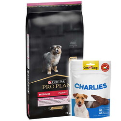Pro Plan - Pro Plan Medium Orta Irk Somonlu Yavru Köpek Maması 12 Kg + Gimdog 70 Gr Köpek Ödülü