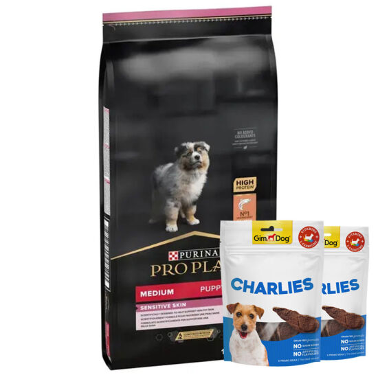 Pro Plan Medium Orta Irk Somonlu Yavru Köpek Maması 12 Kg + 2 Adet Gimdog 70 Gr Köpek Ödülü - 1