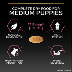 Pro Plan Medium Orta Irk Somonlu Yavru Köpek Maması 12 Kg + 4 Adet Temizlik Mendili - Thumbnail