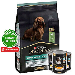 Pro Plan Mini Lamb Kuzulu Küçük Irk Köpek Maması 7 Kg + 3 Adet Pro Plan Konserve 400 Gr - Pro Plan