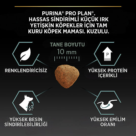 Pro Plan Mini Lamb Kuzulu Küçük Irk Köpek Maması 7 Kg + 3 Adet Pro Plan Konserve 400 Gr - 7