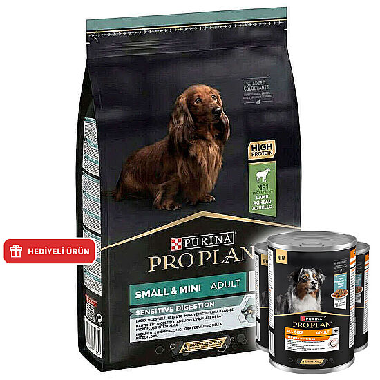 Pro Plan Mini Lamb Kuzulu Küçük Irk Köpek Maması 7 Kg + 3 Adet Pro Plan Konserve 400 Gr - 1