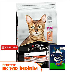 Pro Plan Somonlu Kedi Maması 1,5 Kg + Felix Soup Time Çorba - Pro Plan