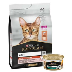 Pro Plan - Pro Plan Somonlu Yetişkin Kedi Maması 1,5 Kg + Pro Plan 85 Gr Yaş Mama