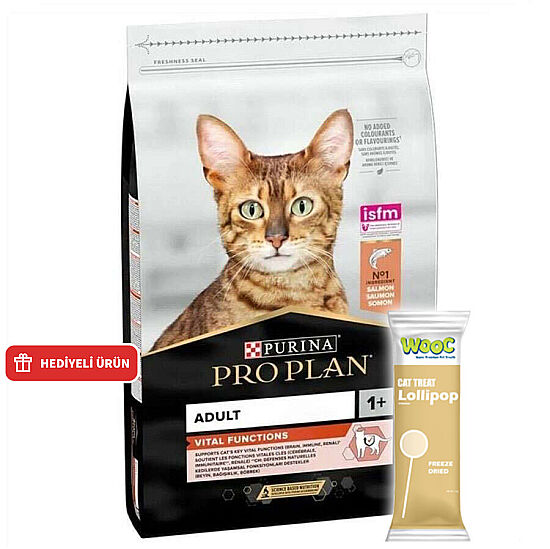 Pro Plan Somonlu Kedi Maması 1,5 Kg + Wooc Lolipop Ödül - 1