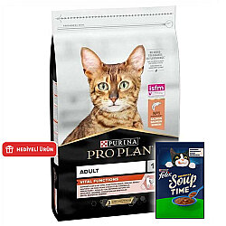 Pro Plan Somonlu Kedi Maması 1,5 Kg + Felix Soup Time Çorba - Pro Plan