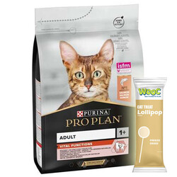 Pro Plan - Pro Plan Somonlu Yetişkin Kedi Maması 1,5 Kg + Wooc Kedi Lolipopu