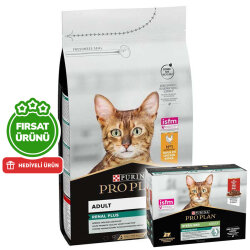 Pro Plan Tavuk Etli Kedi Maması 10 Kg + Pro Plan Yaş Mama 85 Gr x 10 Adet - Pro Plan
