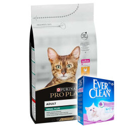 Pro Plan Tavuk Etli Kedi Maması 10 Kg + Everclean 10 Lt Kedi Kumu - Pro Plan