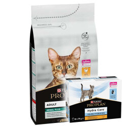 Pro Plan Tavuk Etli Kedi Maması 10 Kg + Hydra Care Yaş Mama 75 Gr x 10 Adet - Pro Plan