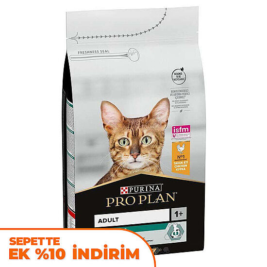 Pro Plan Tavuk Etli Kedi Maması 10 Kg + 14 Adet Pro Plan Hairball Pouch - 2