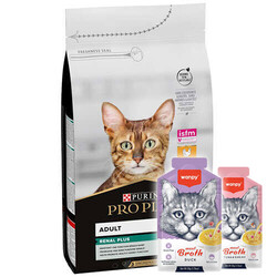 Pro Plan - Pro Plan Tavuk Etli Yetişkin Kedi Maması 10 Kg + 5 Adet Wanpy 50 Gr Kedi Çorbası