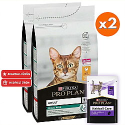 Pro Plan Tavuk Etli Kedi Maması 10 Kg x 2 Adet + 35 Adet Pro Plan Hairball Pouch - Pro Plan