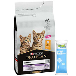 Pro Plan - Pro Plan Kitten Tavuk Etli Yavru Kedi Maması 1,5 Kg + Wooc Kedi Ödülü Lolipop