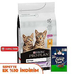Pro Plan Kitten Tavuk Etli Yavru Kedi Maması 1,5 Kg + Felix Soup Time Çorba - Pro Plan