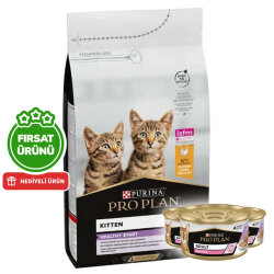 Pro Plan Kitten Tavuk Etli Yavru Kedi Maması 3 Kg + 3 Adet Kedi Konservesi 85 Gr - Pro Plan