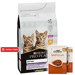 Pro Plan Kitten Tavuk Etli Yavru Kedi Maması 3 Kg + 2 Adet Gourmet Çorba - Pro Plan
