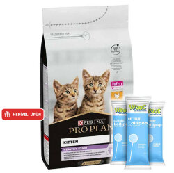 Pro Plan Kitten Tavuk Etli Yavru Kedi Maması 3 Kg + 3 Adet Wooc Lolipop - Pro Plan