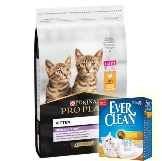 Pro Plan Kitten Yavru Kedi Maması 10 Kg + Everclean 10 Lt Kedi Kumu - 1