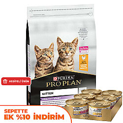 Pro Plan Kitten Yavru Kedi Maması 10 Kg + 12 Adet Gourmet Kitten Konserve - Pro Plan