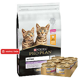Pro Plan Kitten Yavru Kedi Maması 10 Kg + 12 Adet Gourmet Kitten Konserve - Pro Plan