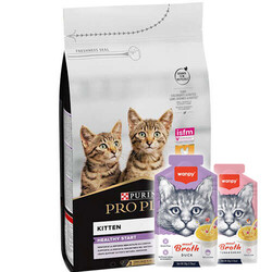 Pro Plan - Pro Plan Kitten Yavru Kedi Maması 10 Kg + 5 Adet Wanpy 50 Gr Kedi Çorbası