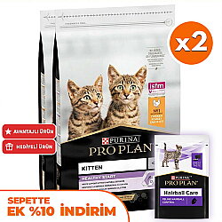 Pro Plan Kitten Yavru Kedi Maması 10 Kg x 2 Adet + 35 Adet Pro Plan Hairball Pouch - Pro Plan