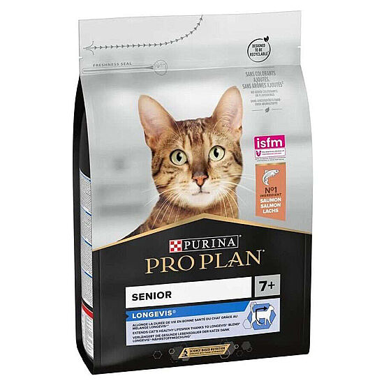 Pro Plan Longevis Senior +7 Somonlu Kedi Maması 3 Kg + 2 Adet Gourmet Çorba - 2