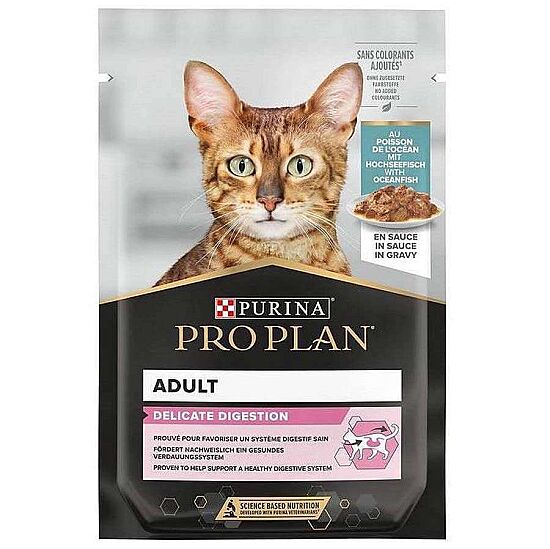 Pro Plan Pouch Delicate Sos İçinde Okyanus Balıklı Kedi Yaş Maması 85 Gr x 26 Adet - 3