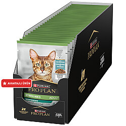 Pro Plan Pouch Jöle İçinde Okyanus Balık Etli Kısırlaştırılmış Kedi Yaş Maması 85 Gr x 26 Adet - Pro Plan